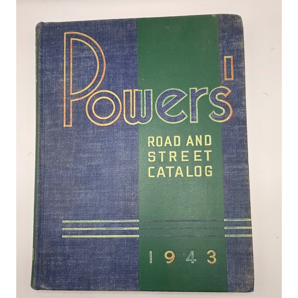 Vintage 1943 Powers Road and Street Catalog Hardcover Engineering Guide 19th Ed